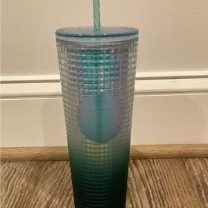 2022 Starbucks Blue/Green GRADIENT Studded Tumbler ~ 24 oz Venti